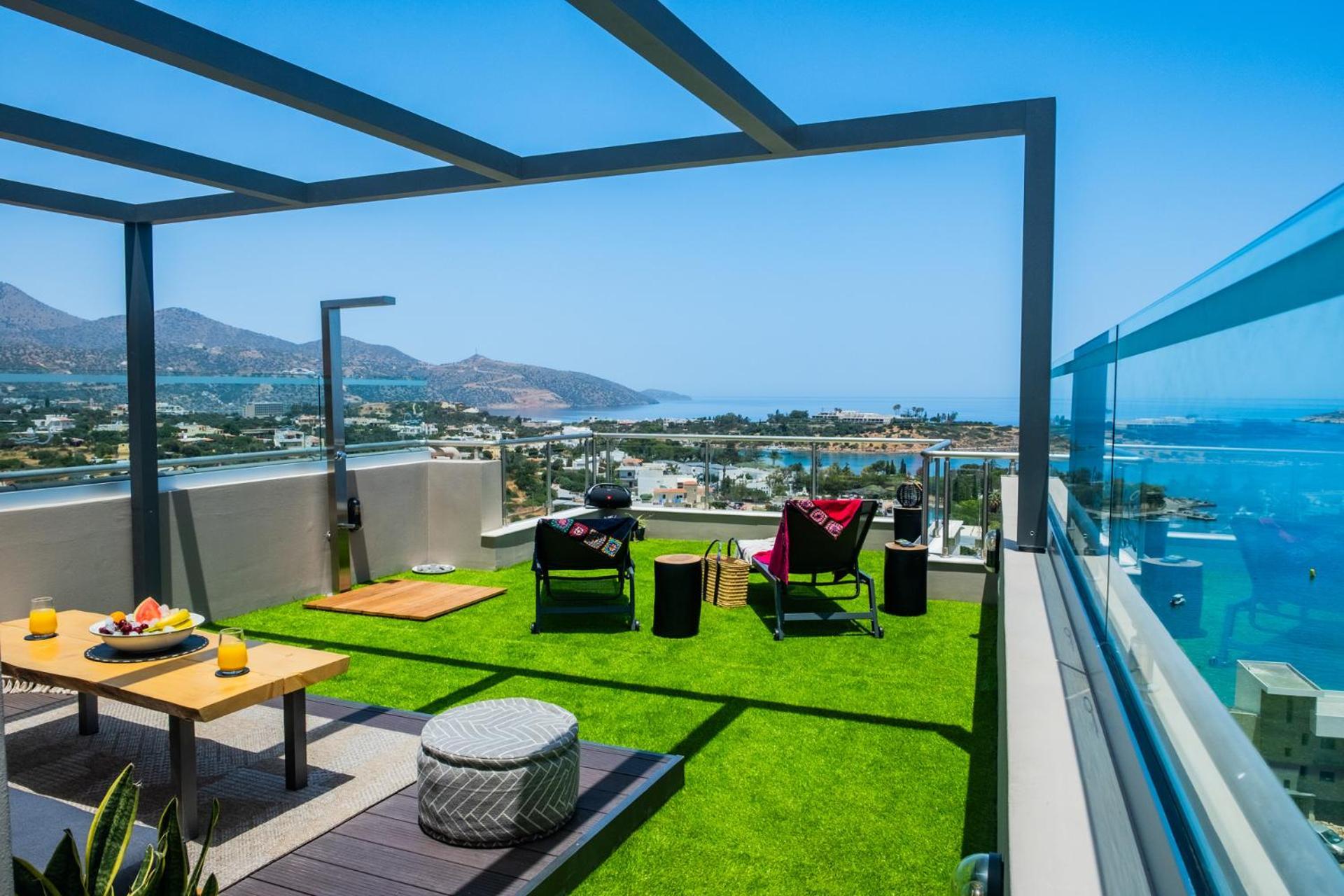 Thea Panoramic Sea View Appartement Agios Nikolaos Buitenkant foto