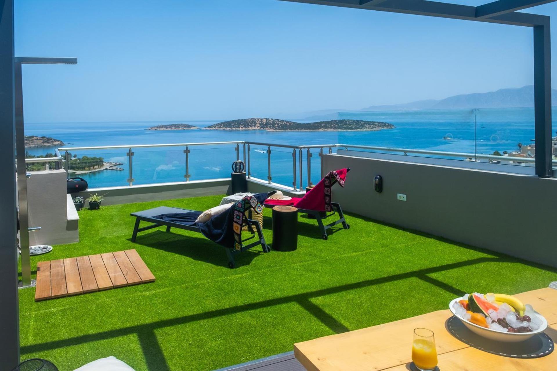 Thea Panoramic Sea View Appartement Agios Nikolaos Buitenkant foto